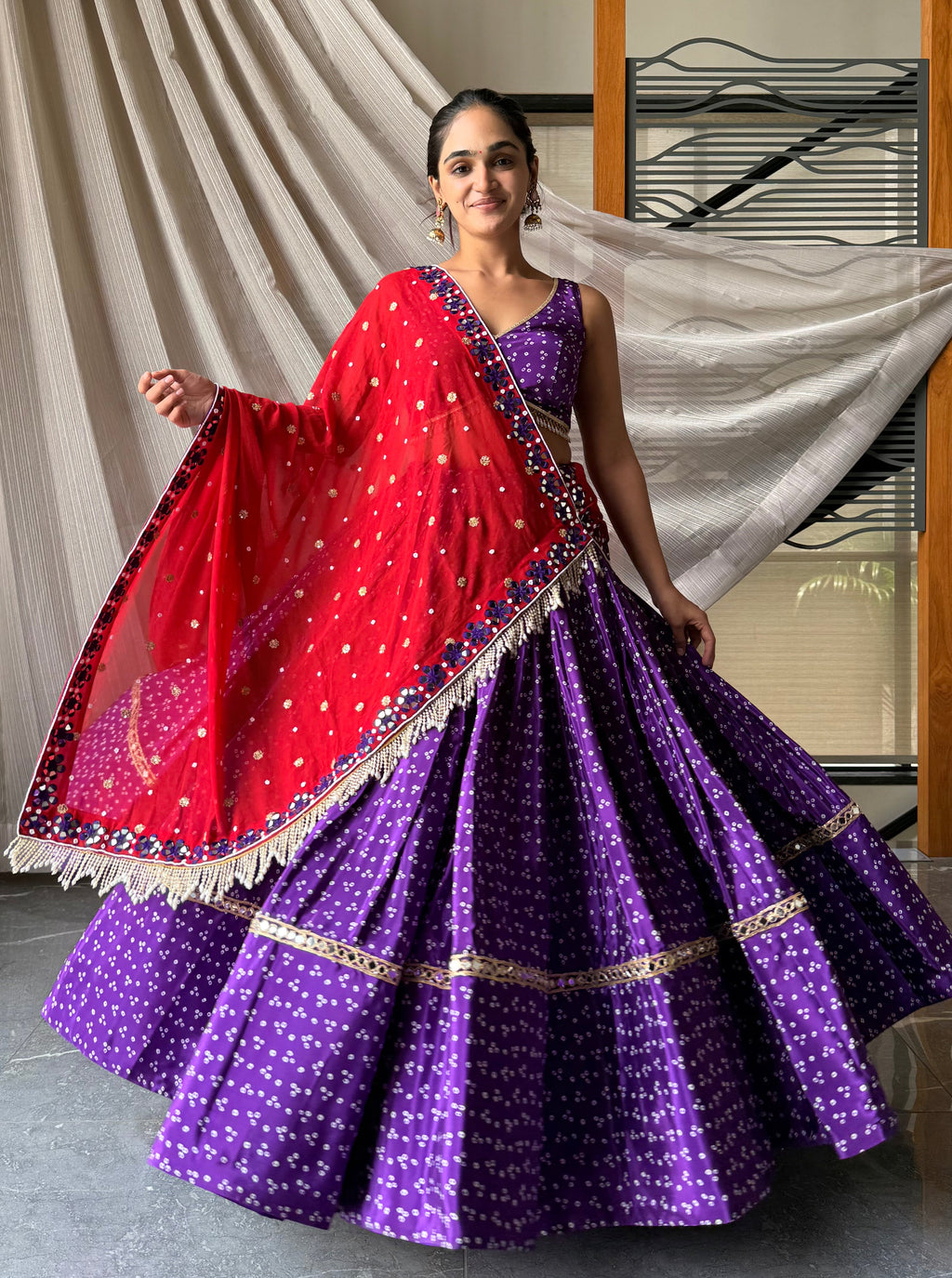 Ruhani Purple Navratri Designer Lehenga Choli