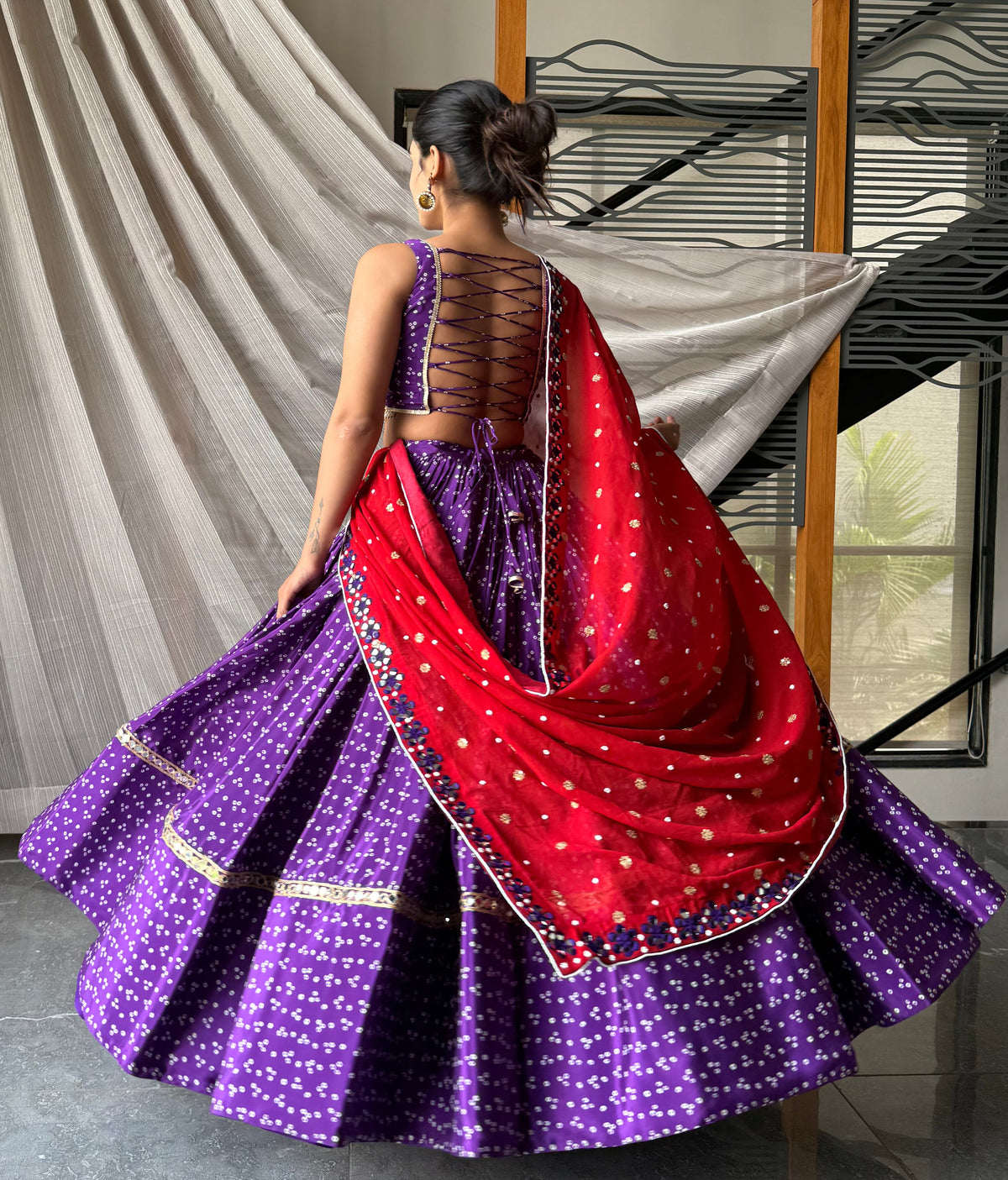Ruhani Purple Navratri Designer Lehenga Choli