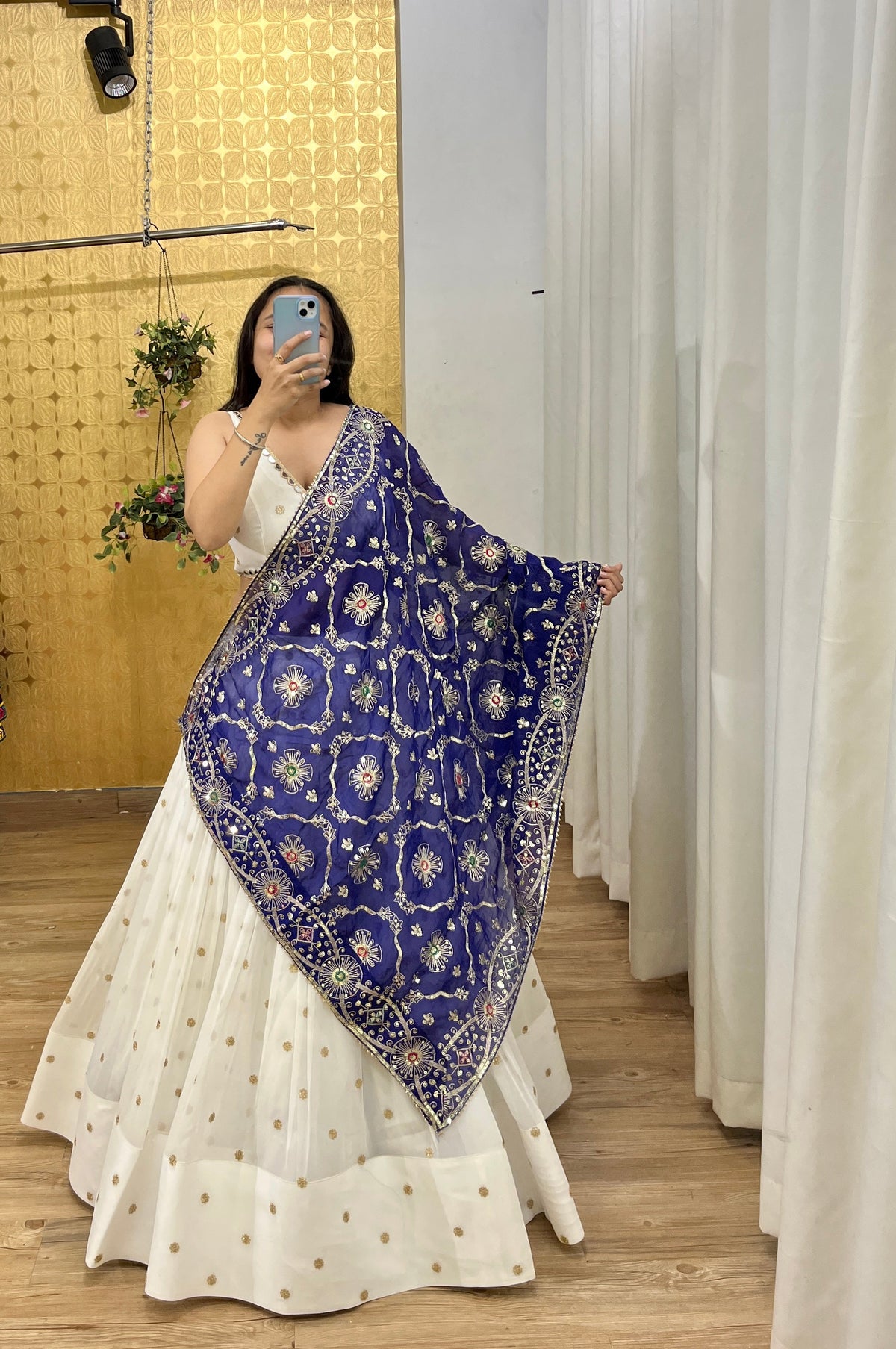 White and Deep Violet