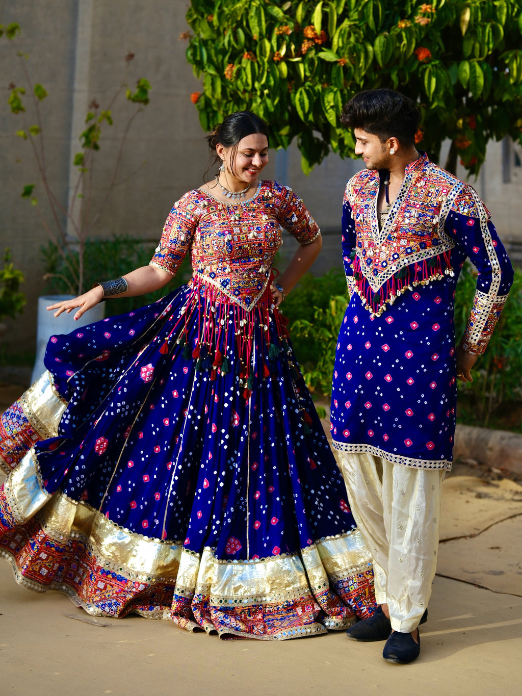 Jaishree Mirror Work Couple Set