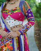 Vermilion Mirror Work Lehenga Choli