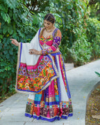 Vermilion Mirror Work Lehenga Choli