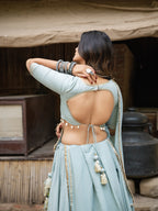 Avyra Scallop Mirror Flare Lehenga Set