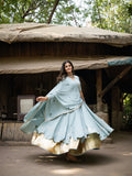 Avyra Scallop Mirror Flare Lehenga Set