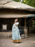 Avyra Scallop Mirror Flare Lehenga Set