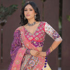 Multi Color Designer Digital Print Mirror Work Lehenga Choli