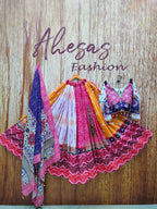 Multi Color Designer Digital Print Mirror Work Lehenga Choli