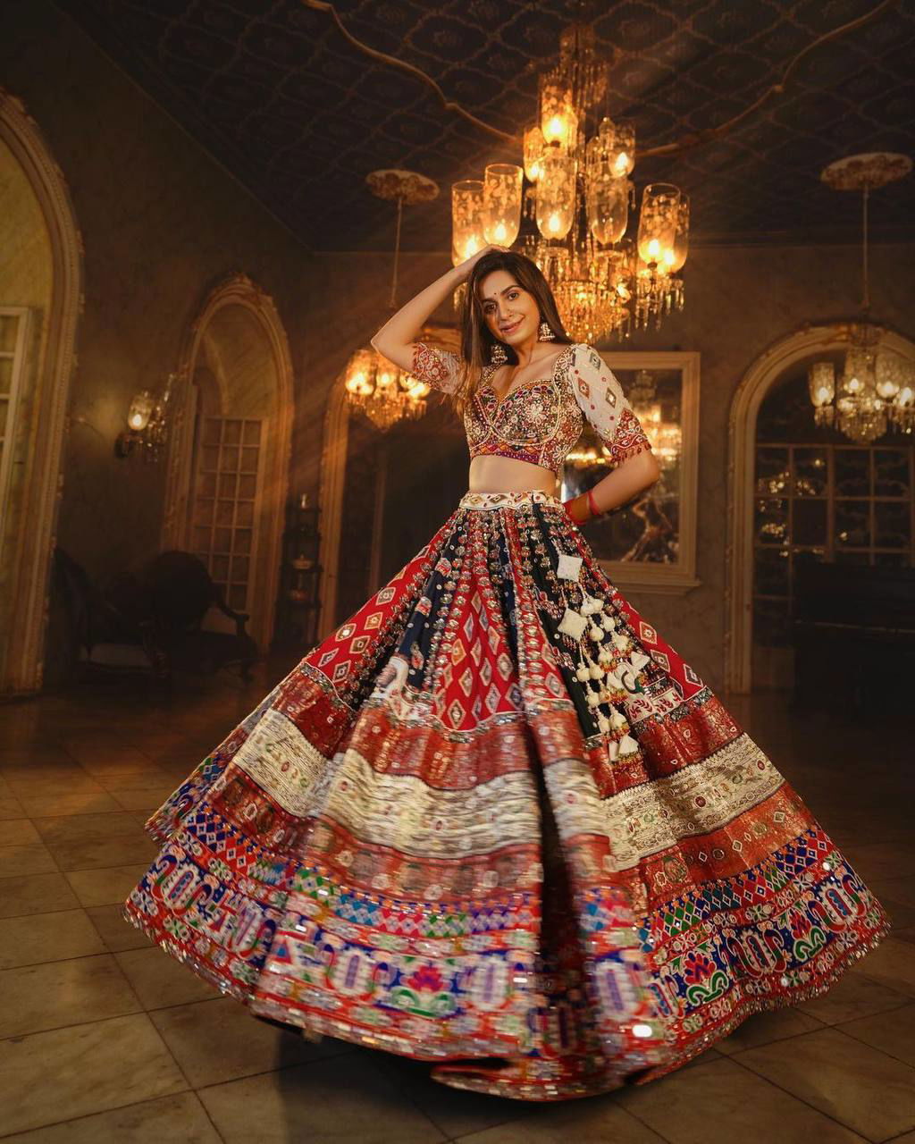 Multi Color Magic With Digital Print Lehenga Choli