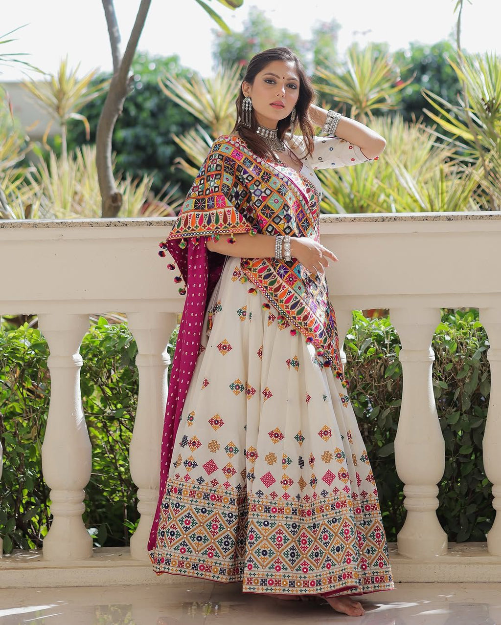 Gulabi Garba Navratri Lehenga Choli