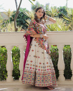 Gulabi Garba Navratri Lehenga Choli