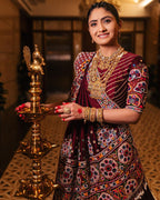 Ajrakh Aura Navratri Lehenga Choli