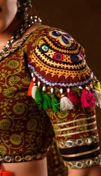 Kavisha Olive Green Traditional Mirror Work Navratri Lehenga Choli