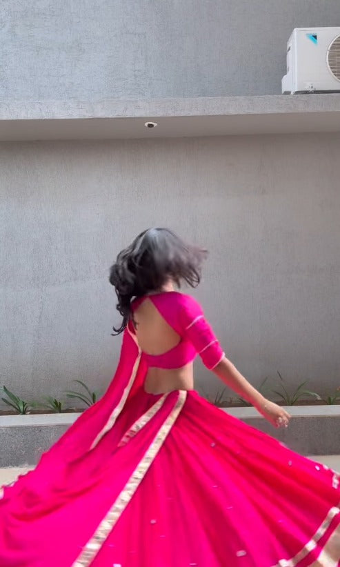 Aavya Mirror Dot Flare Lehenga Set