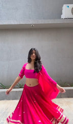 Aavya Mirror Dot Flare Lehenga Set
