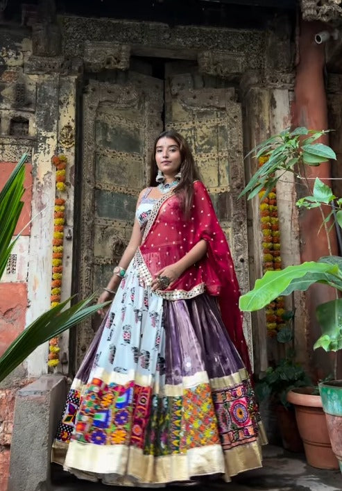 MEERA MULTICOLOUR PATCHWORK LEHENGA CHOLI