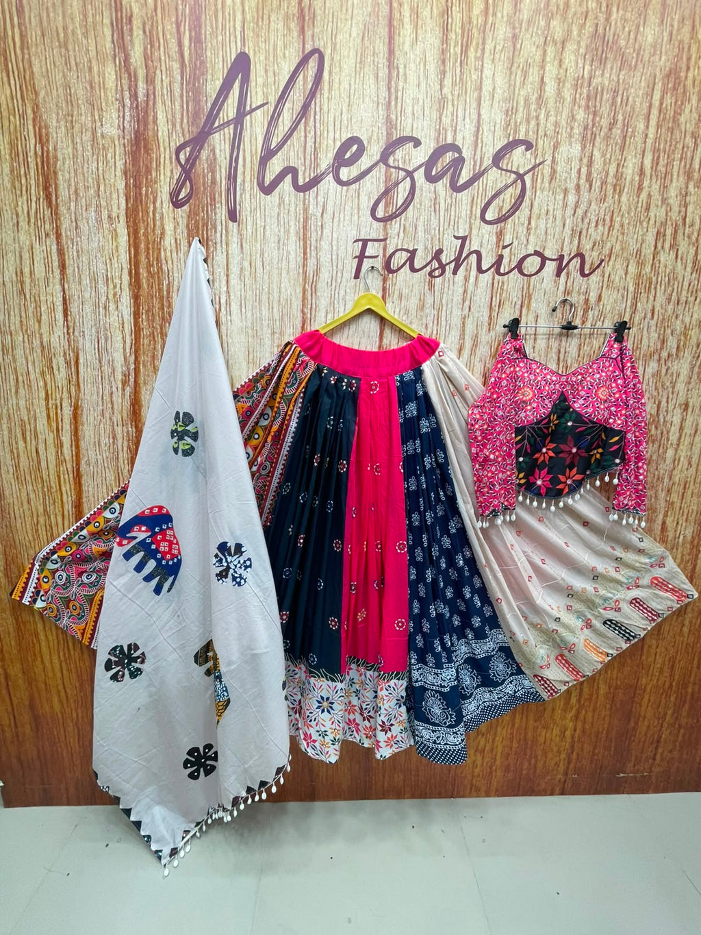 Multi Color Digital Print Mirror Work Lehenga Choli