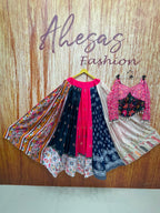 Multi Color Digital Print Mirror Work Lehenga Choli