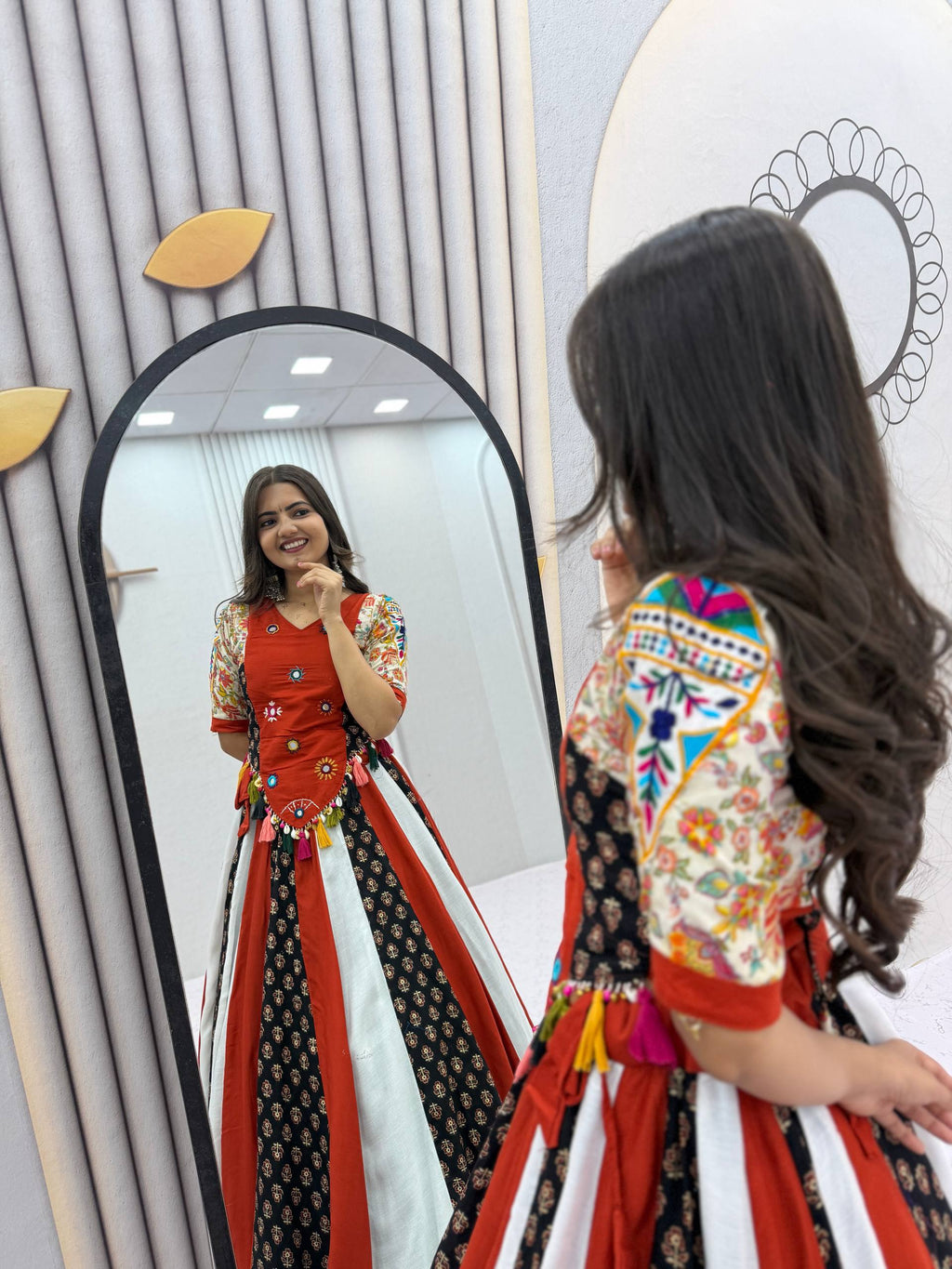 Riya Pure Cotton Hand Work Kediyu Lehenga Choli