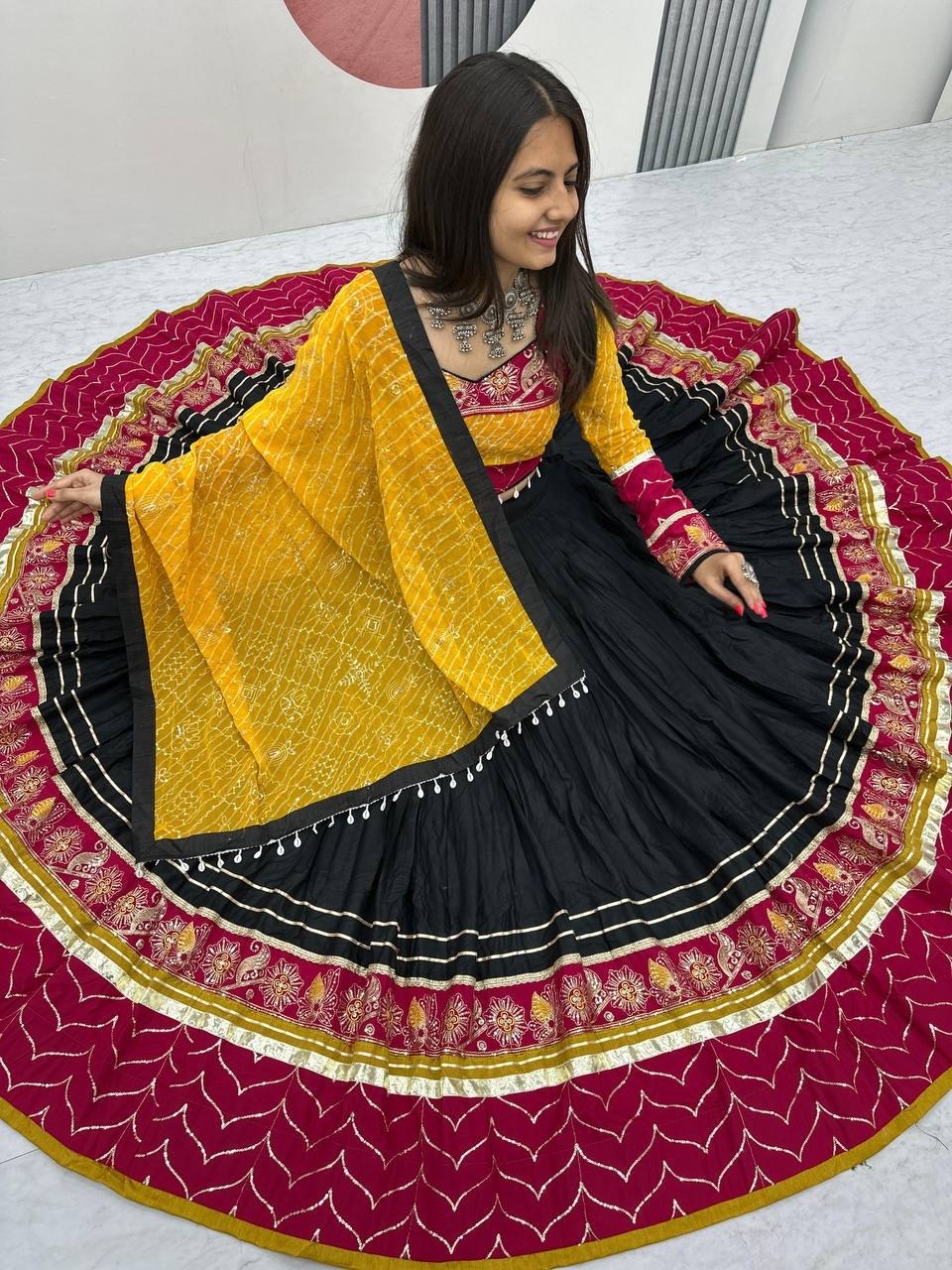 Meherika Riyon Cotton Embroidery Lace Lehenga Choli