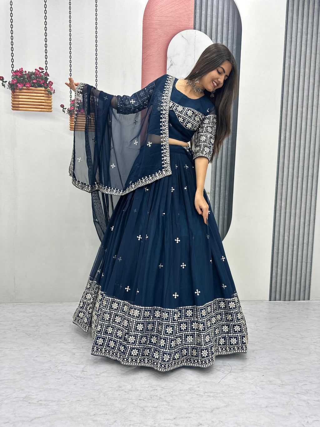 Anvika Fox Georgette Heavy Embroidery Lehenga Choli