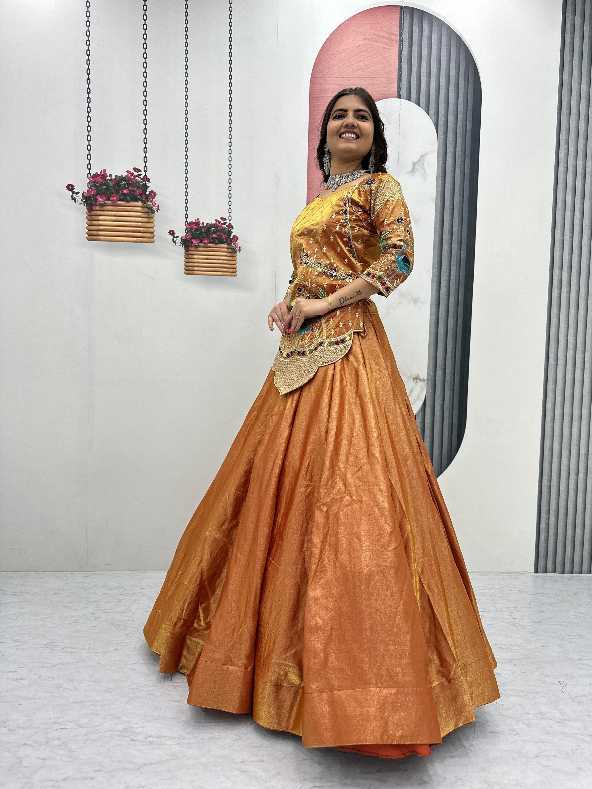 Kiara Pure Silk Satin Heavy Embroidery Lehenga Choli