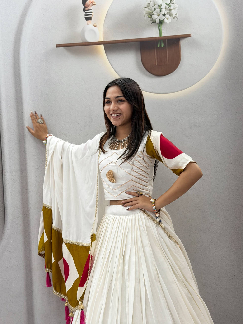 Tanirika Pure Cotton Gota Patti Lehenga Choli