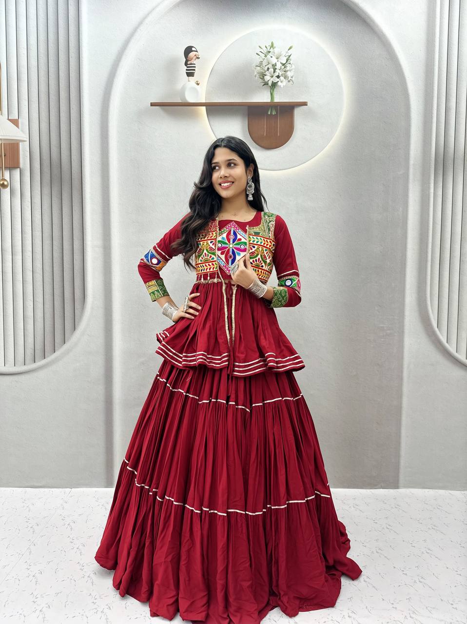 Mrinaya Pure Cotton Gamthi Lehenga Choli