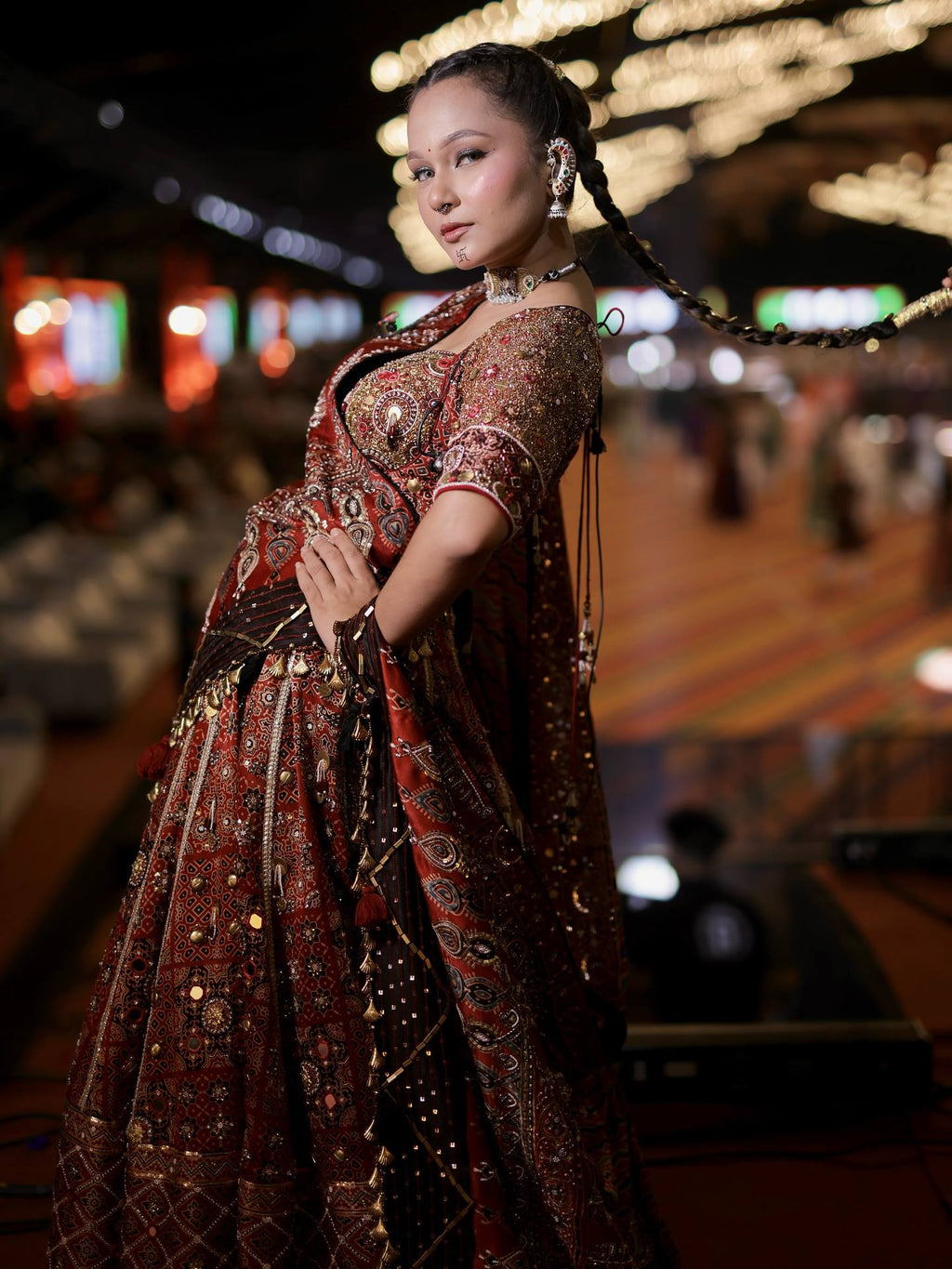 Rangqadam Mirror Work Lehenga Choli