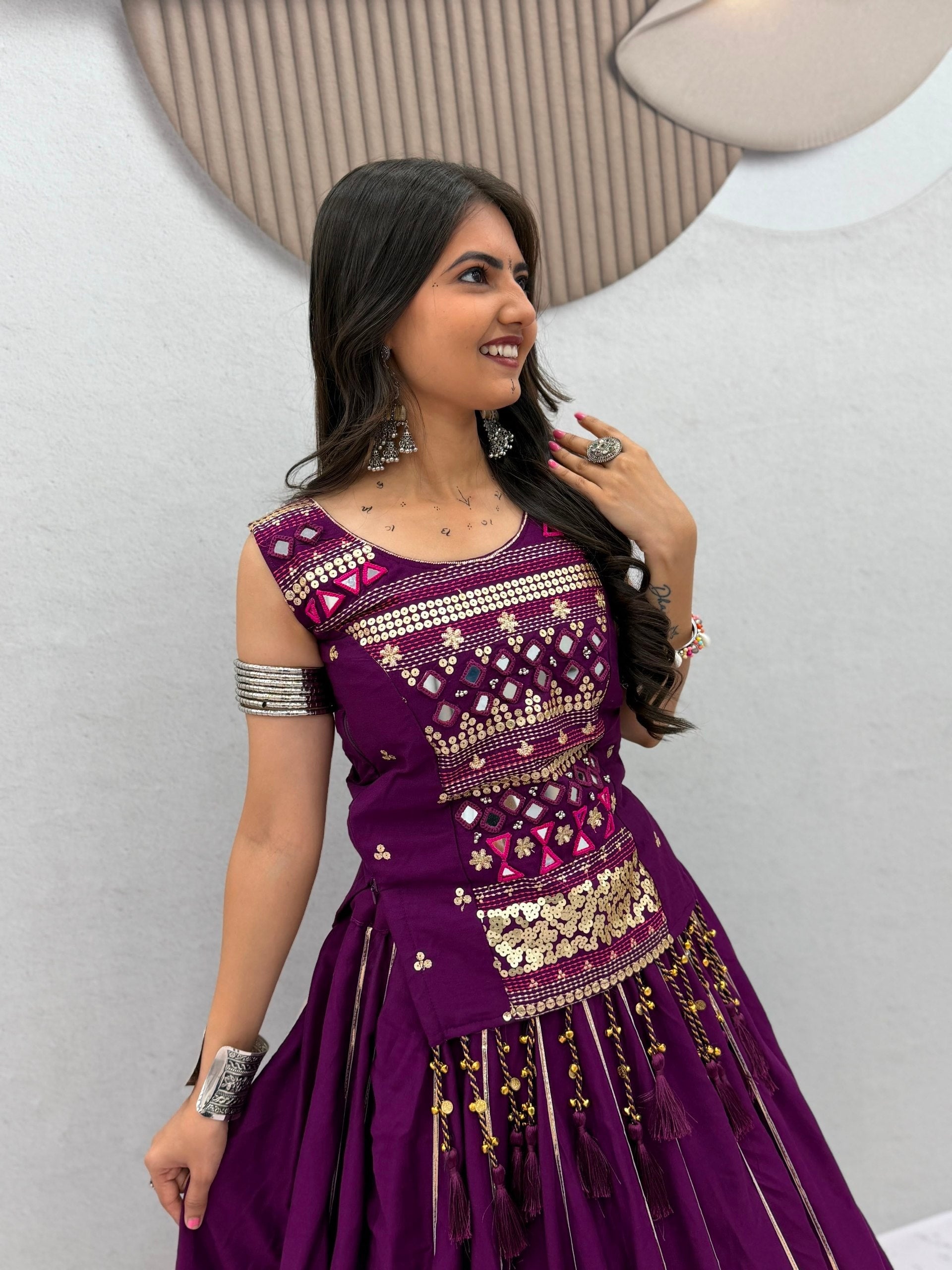 Sharvya Pure Cotton Mother-Daughter Lehenga Choli