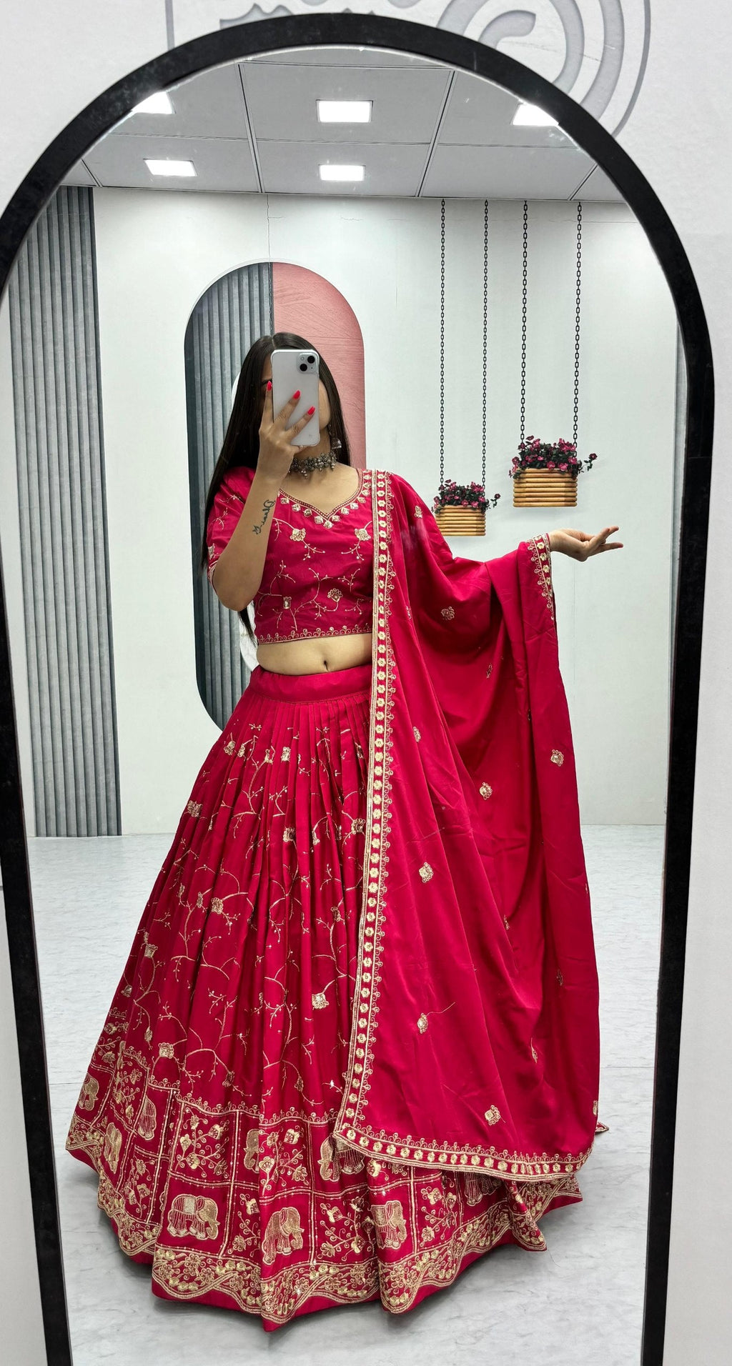 Mahira Crepe Silk Heavy Embroidery Lehenga Choli
