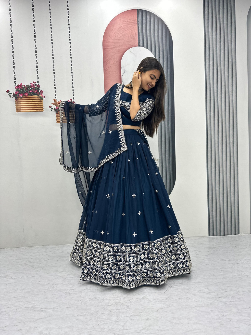 Anvika Fox Georgette Heavy Embroidery Lehenga Choli