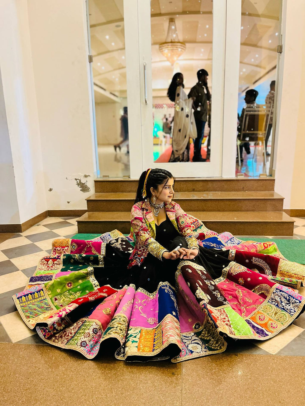 FREYA MIRROR WORK LEHENGA WITH KOTI