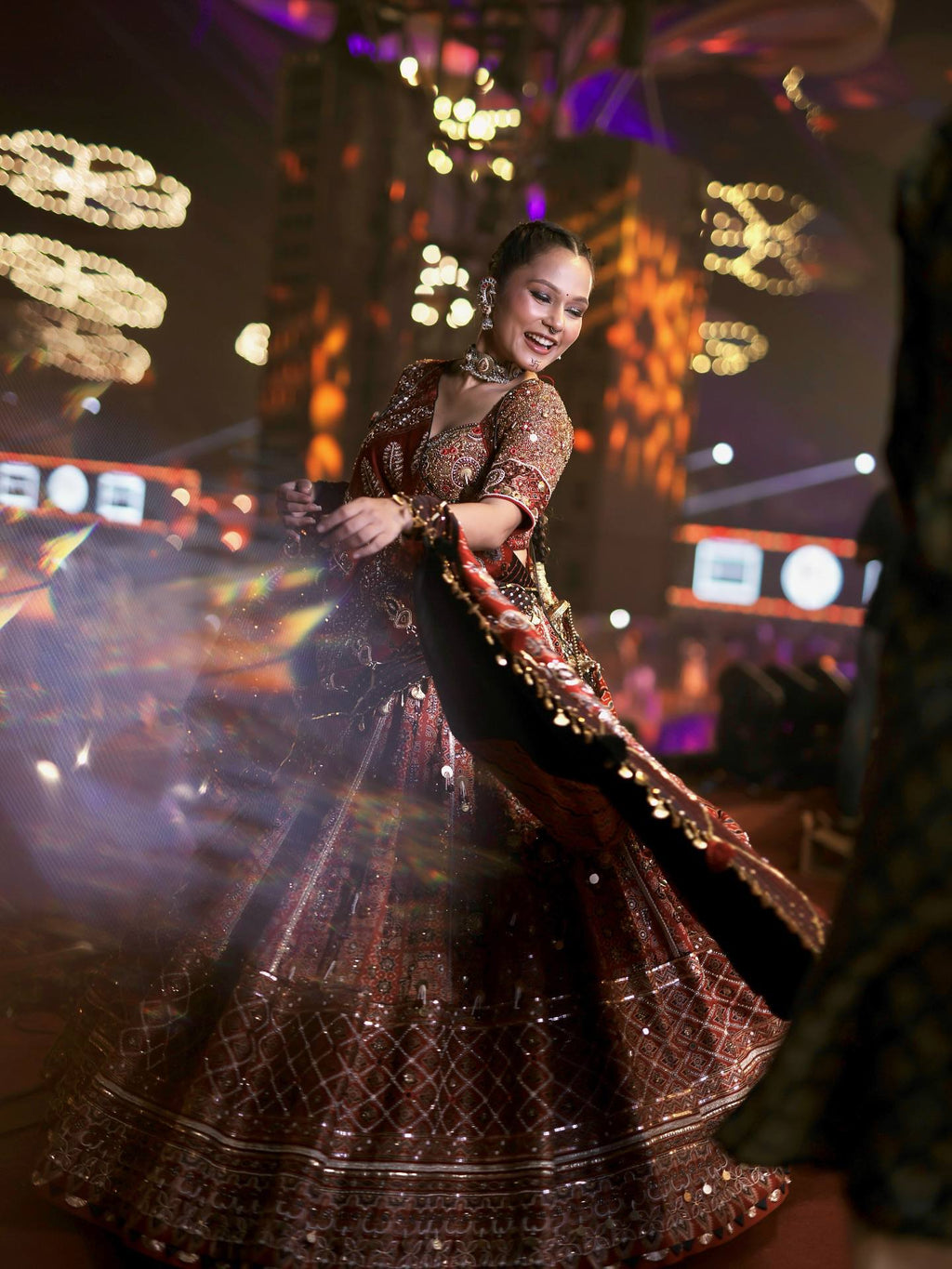 Rangqadam Mirror Work Lehenga Choli