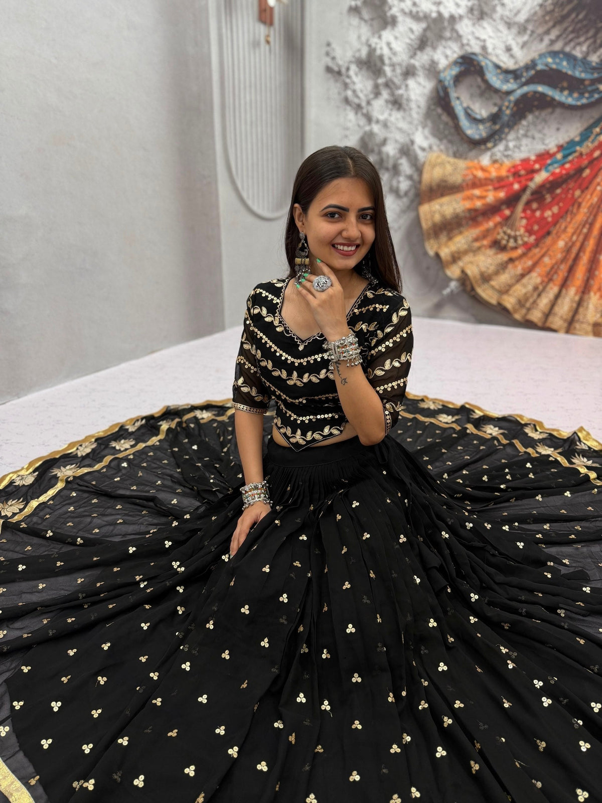 Inzara Fox Georgette Embroidery Lehenga Choli
