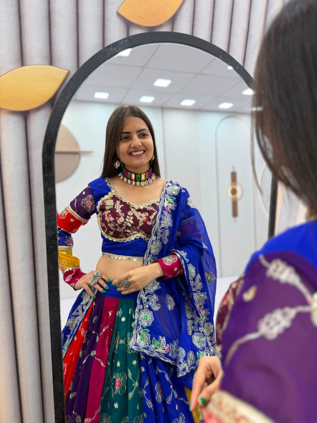 Kiara Fox Georgette Mirror Work Lehenga Choli