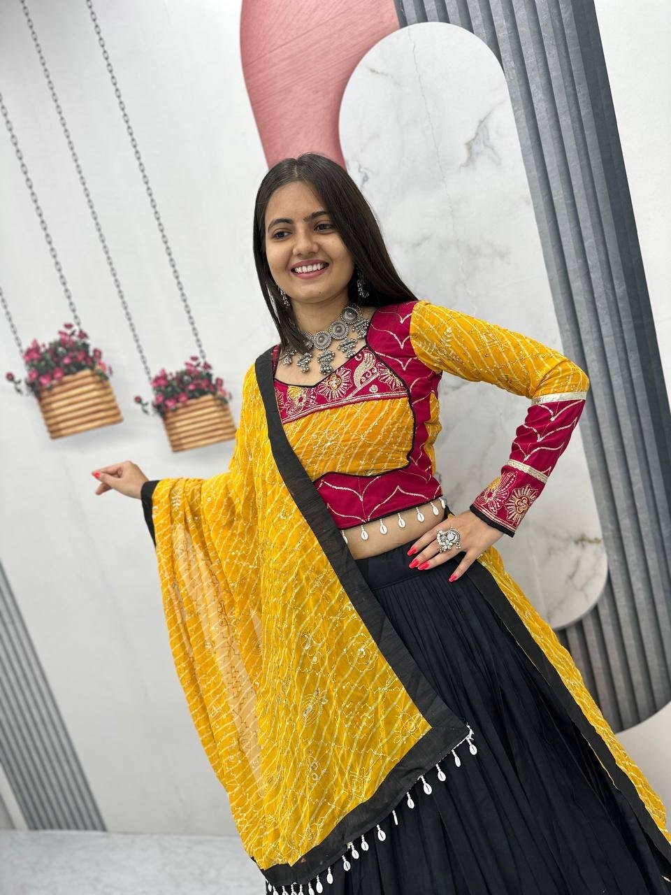 Meherika Riyon Cotton Embroidery Lace Lehenga Choli