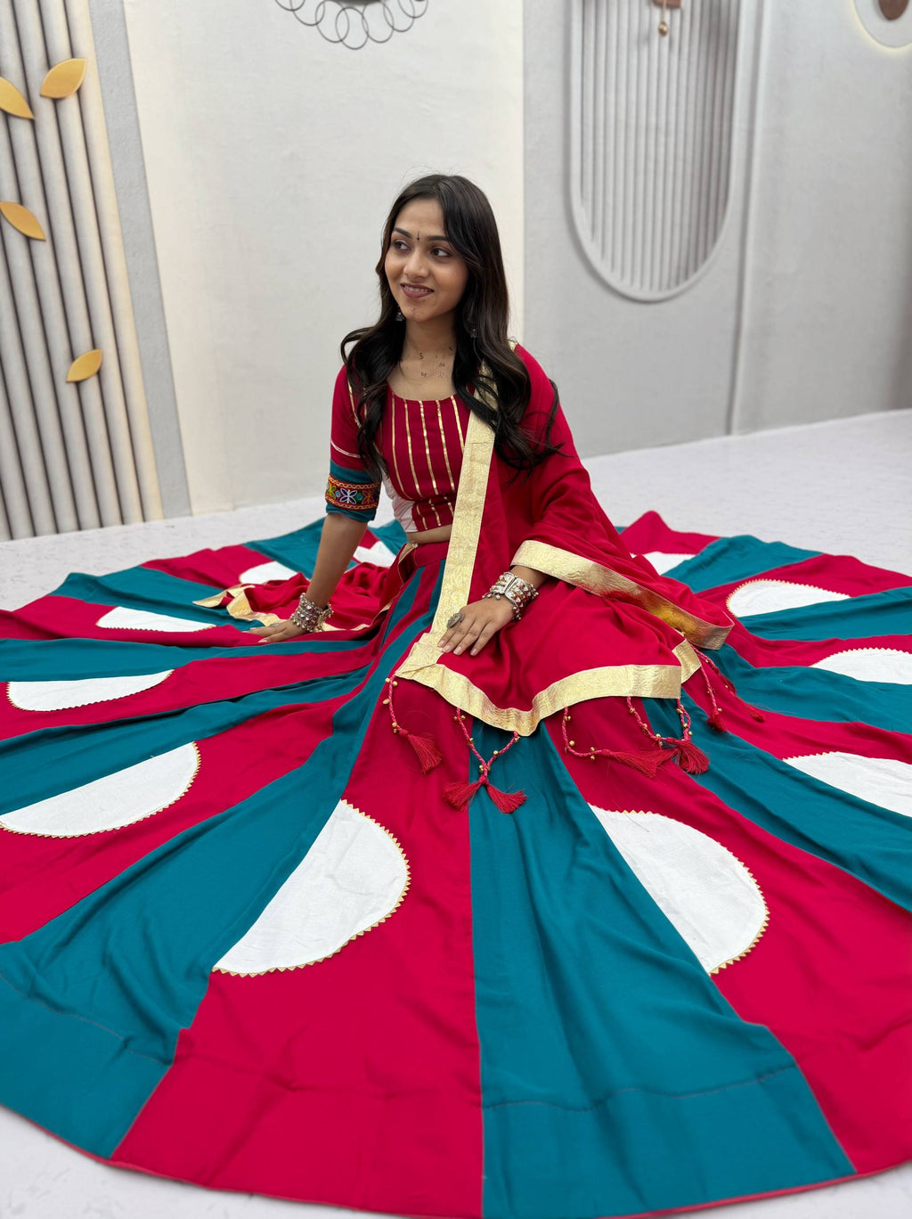Dhriti Pure Cotton Gamthi Lehenga Choli