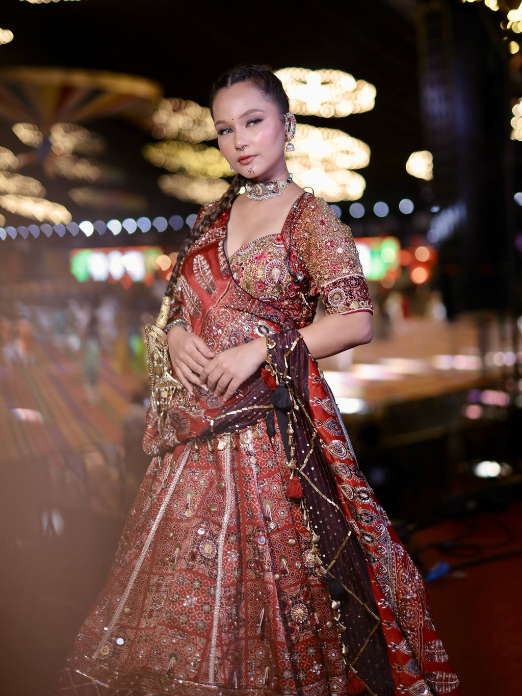 Rangqadam Mirror Work Lehenga Choli