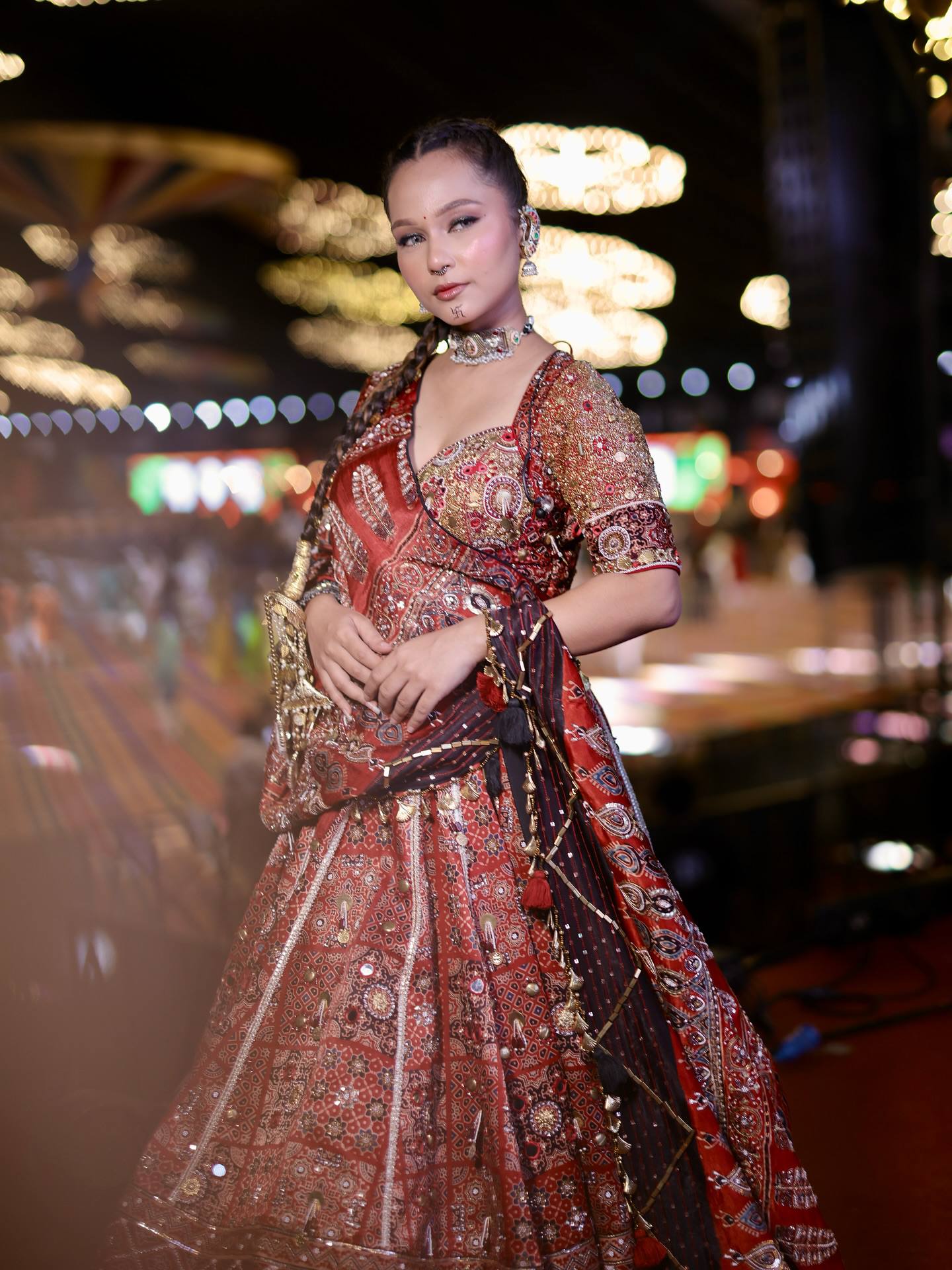 Rangqadam Mirror Work Lehenga Choli