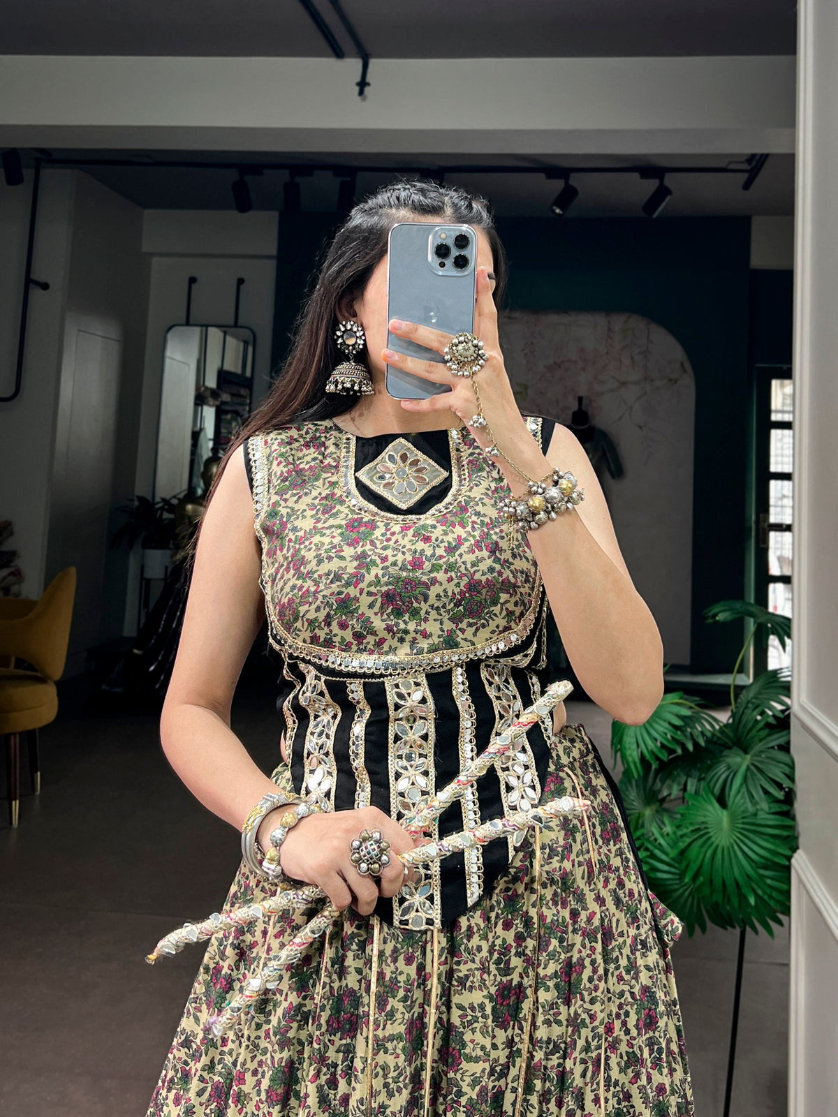 Siya Polyester Viscose Chanderi Lehenga