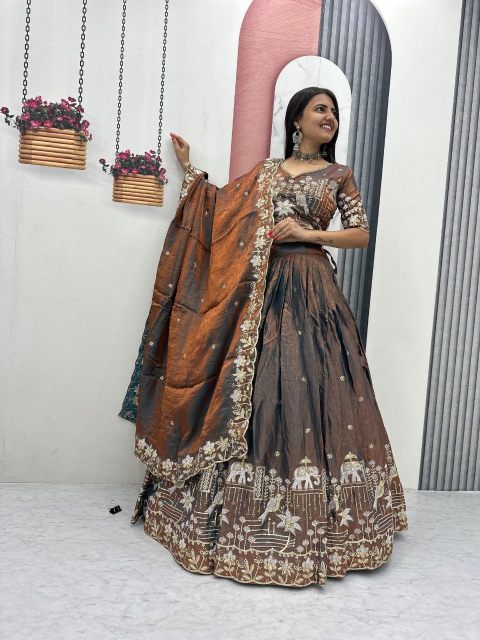 Zareen To Glass Silk Embroidery Lehenga Choli