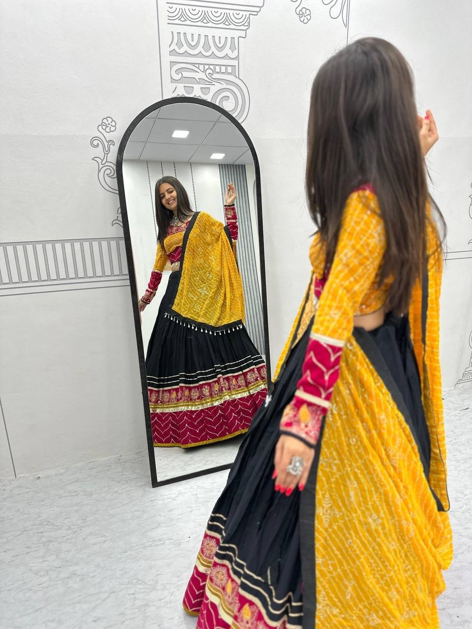 Meherika Riyon Cotton Embroidery Lace Lehenga Choli