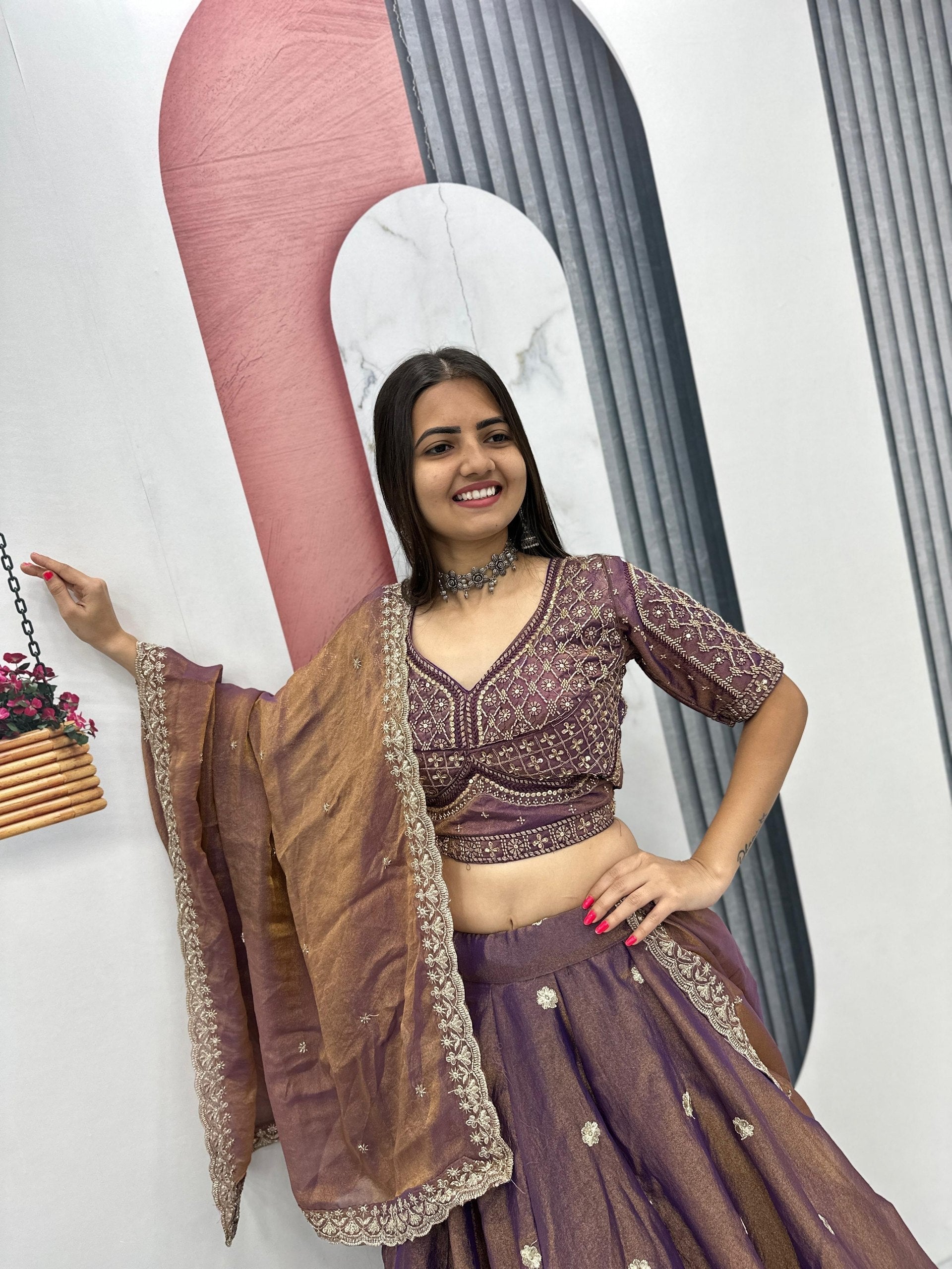 Tanvika Mosh Heavy Embroidery Lehenga Choli