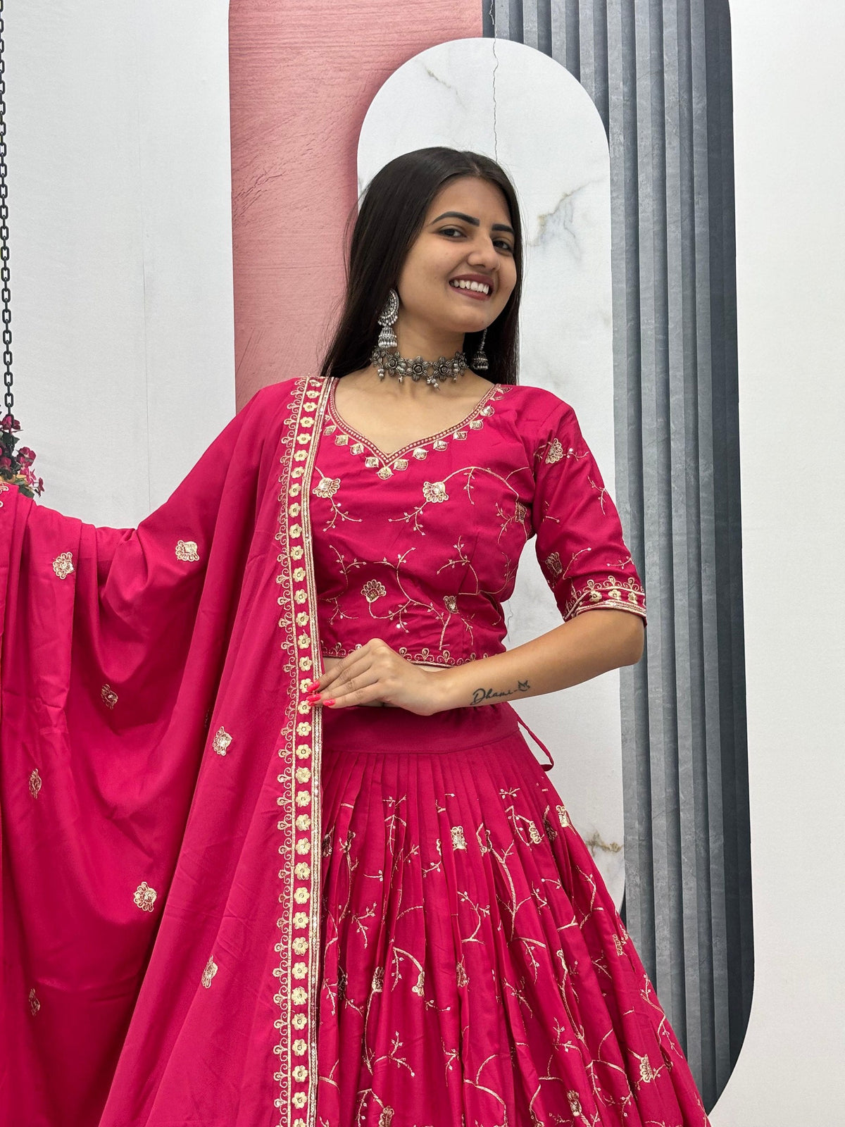 Mahira Crepe Silk Heavy Embroidery Lehenga Choli