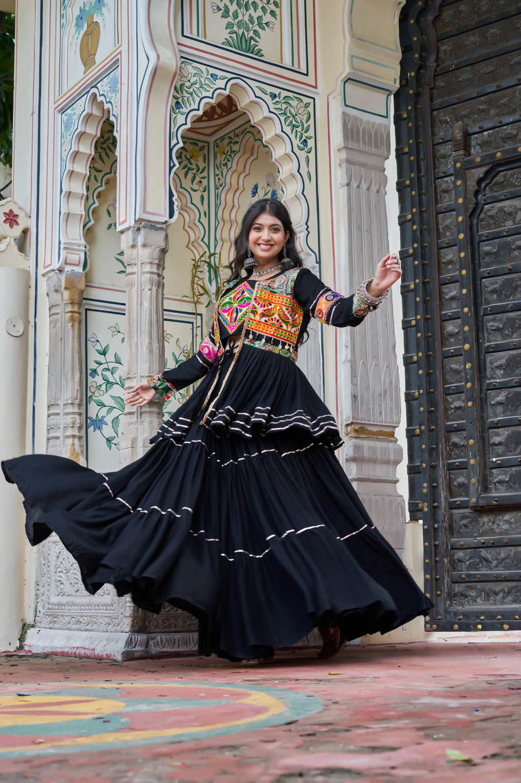Mitali Pure Cotton Gamthi Work Lehenga Chol