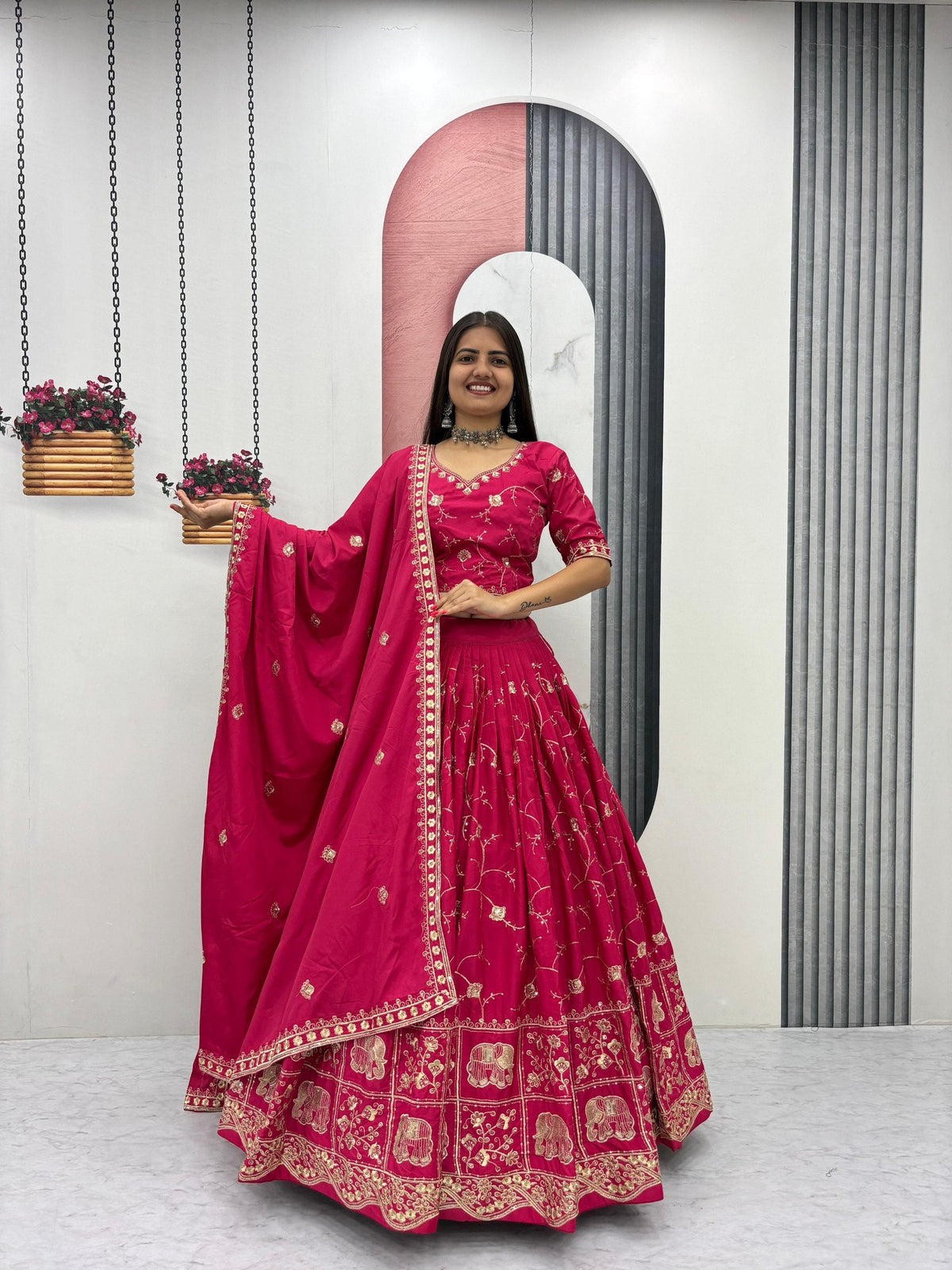 Mahira Crepe Silk Heavy Embroidery Lehenga Choli