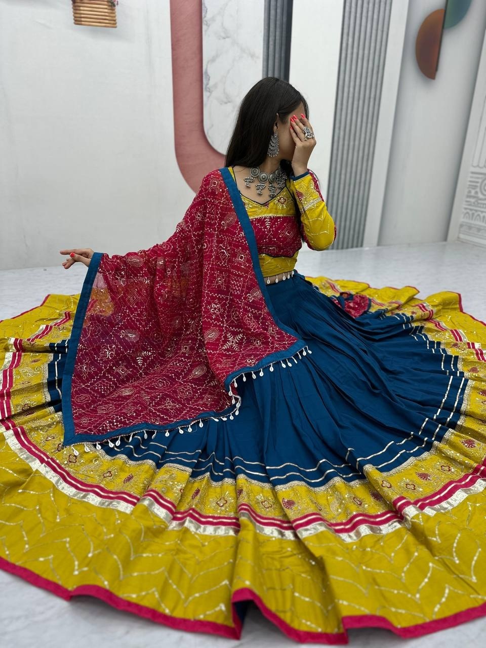 Meherika Riyon Cotton Embroidery Lace Lehenga Choli