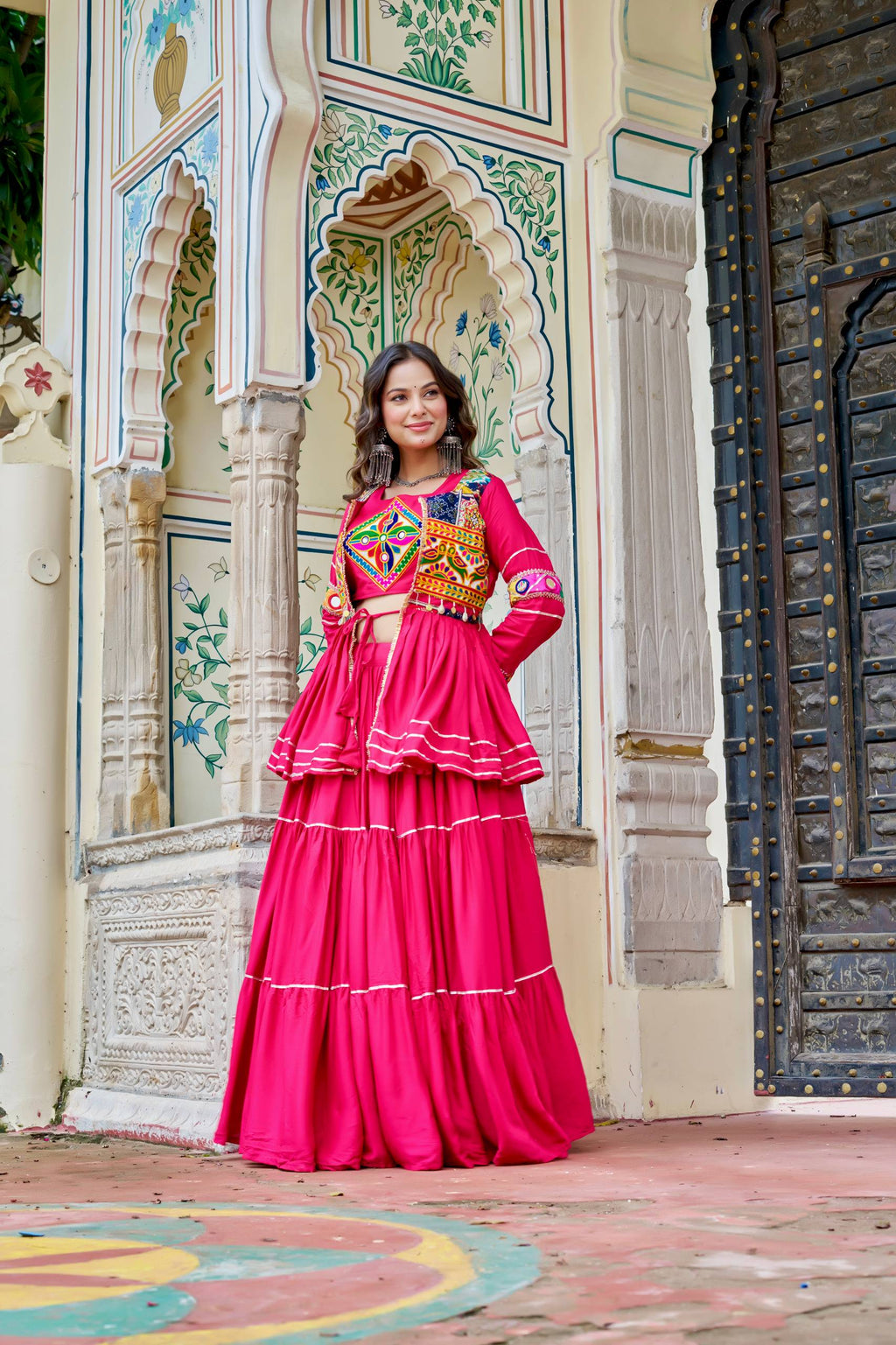 Mitali Pure Cotton Gamthi Work Lehenga Chol