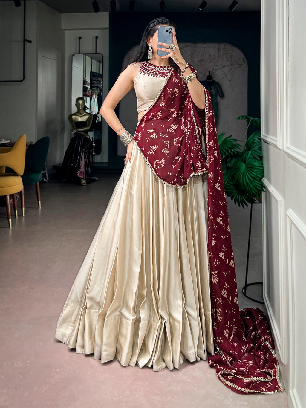 Aadhya Monga Silk Lehenga
