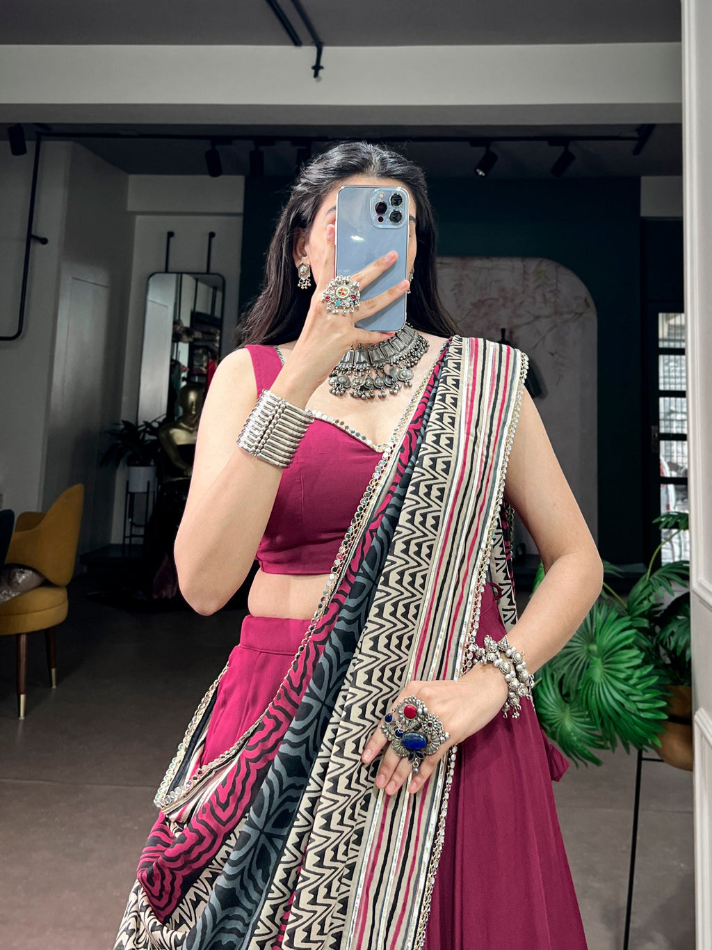 Ishita Rayon Mirror Lace Lehenga Choli
